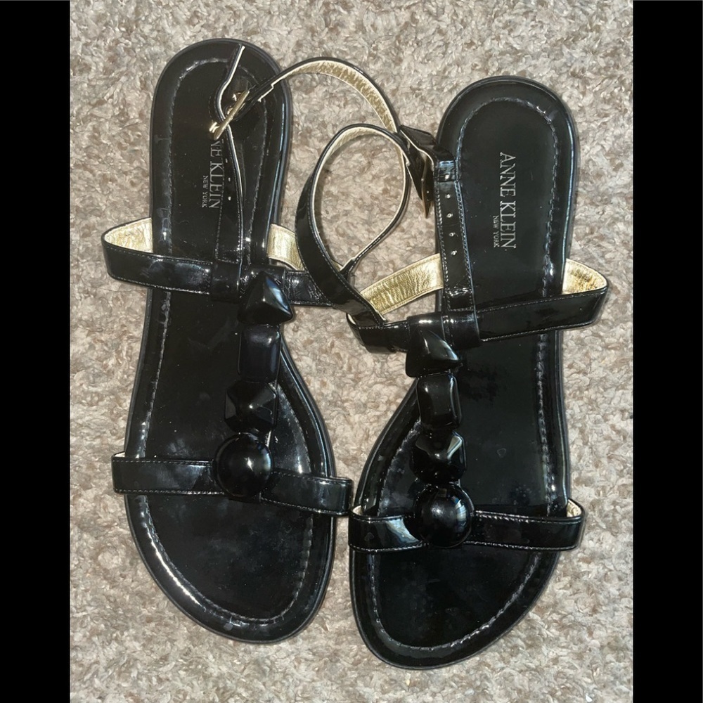 Clearance!!Anne Klein black sandals size 8​​​​​​​​​​​​​​​​​​